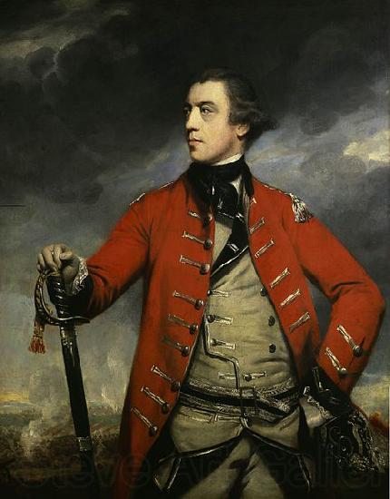 Sir Joshua Reynolds Oil on canvas portrait of British General John Burgoyne. Spain oil painting art